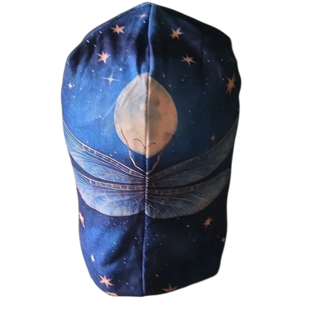Dragonfly & Moon Slouch Beanie